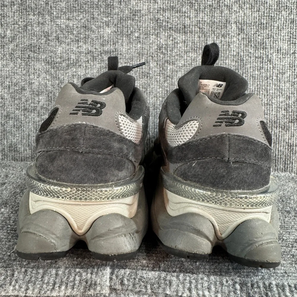 New Balance 9060 Black Castlerock Grey Suede Mesh Sneakers U9060BLK Mens 7